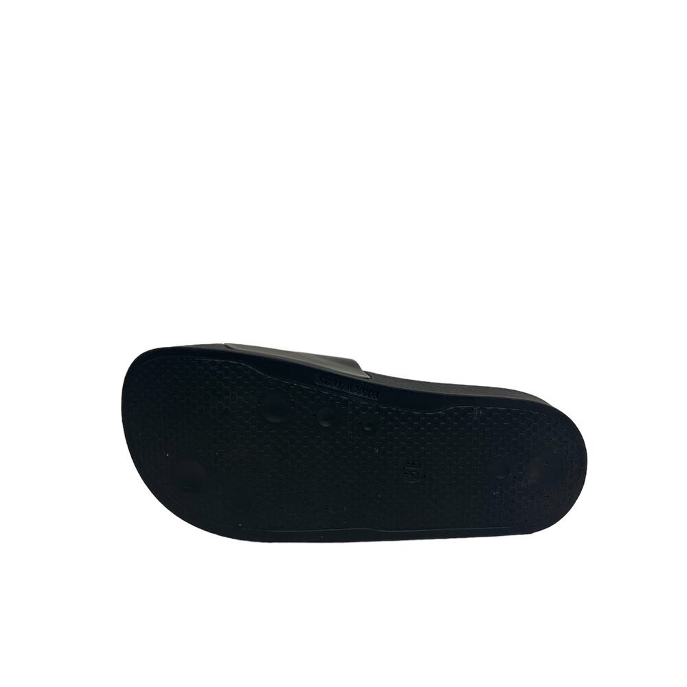 BALMAIN Black Calypso Embossed Patent Leather Logo Flats Slides Size 36 US 6 - Picture 7 of 8